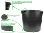 Load image into Gallery viewer, 20 Gal. Round Plastic Nursery Garden Pots (20.4 actual gallons/77.22 l/3.17 cu. ft.) (260 unit Pallet)
