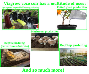 Coconut Coir Block of Soilless Media with Micro Charge, Makes Approx. 18 Gal./2.4 cf/68 l