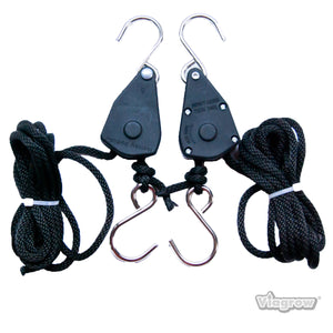 Viagrow Heavy Duty, Adjustable Ratchet Hook Light Hanger Movers Pair