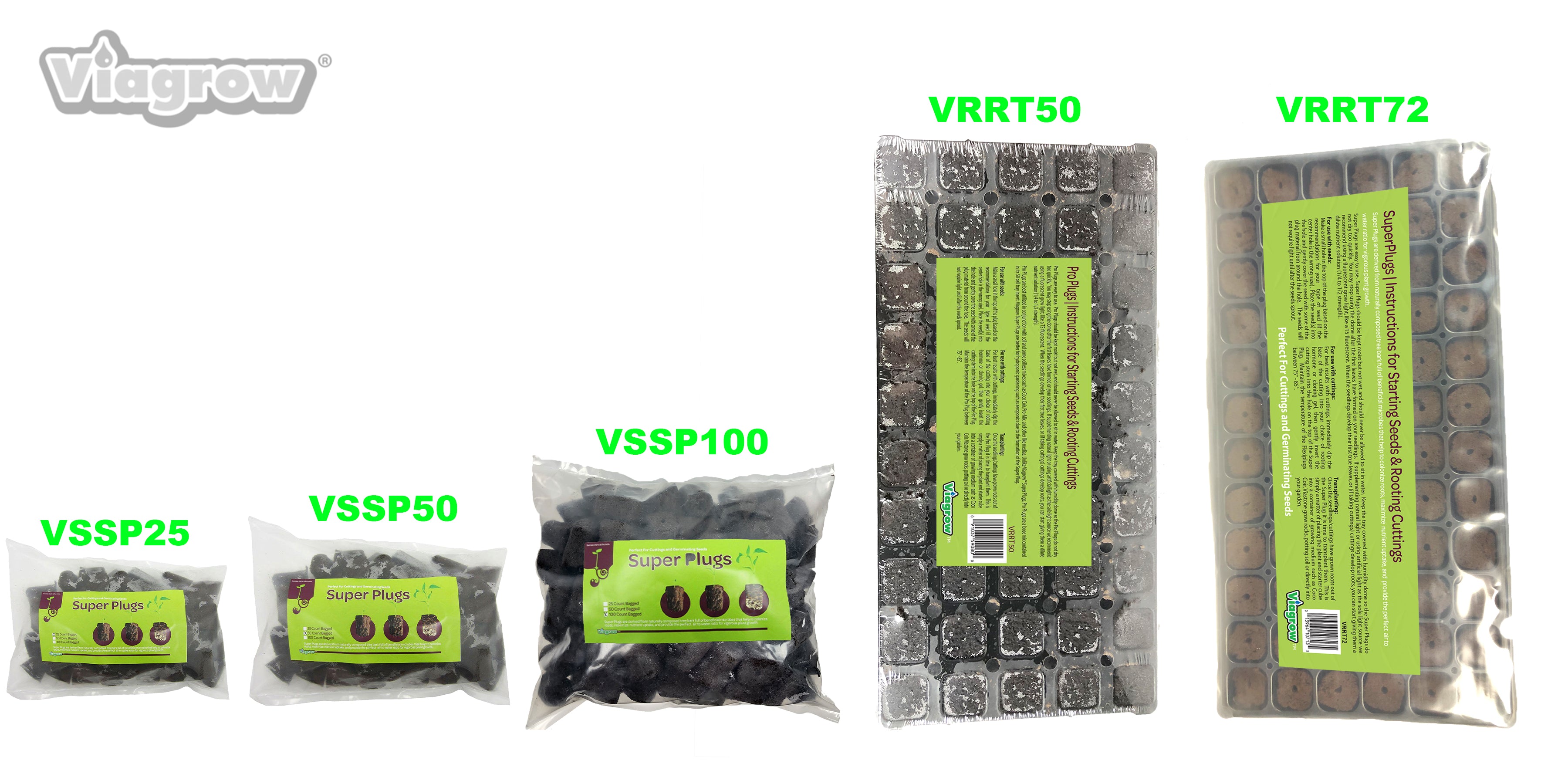 Viagrow 50 Site Pro Plugs with Tray, Insert and Tall Dome
