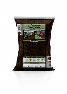 Brown Rubber Playground & Landscape Mulch by Viagrow, 1.5 CF Bag ( 11.2 Gallons / 42.3 Liters)