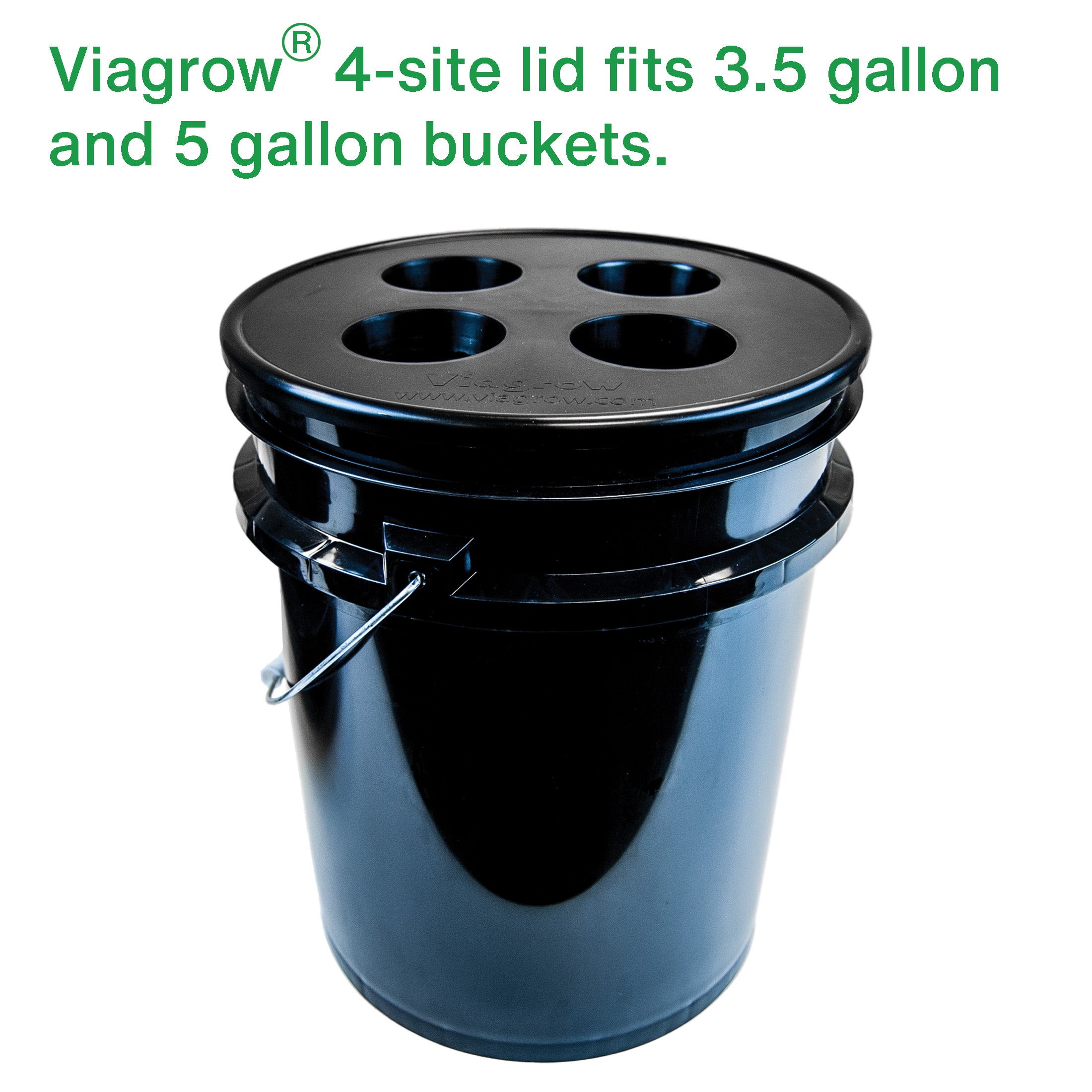 Viagrow Net Pot, 4 inch Mesh Bucket Lid, 3 in. Net Pot Sites x 4, Perfect  for 5 Gallon and 3.5 Gallon Buckets (5 Packs, Case of 12, Total of 60 Lids)  – Viagrow