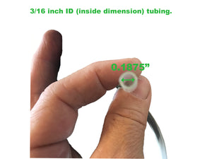 Viagrow Vinyl Irrigation air Tubing (100ft, 3/16in ID-1/4in OD), 3/16 Inch ID