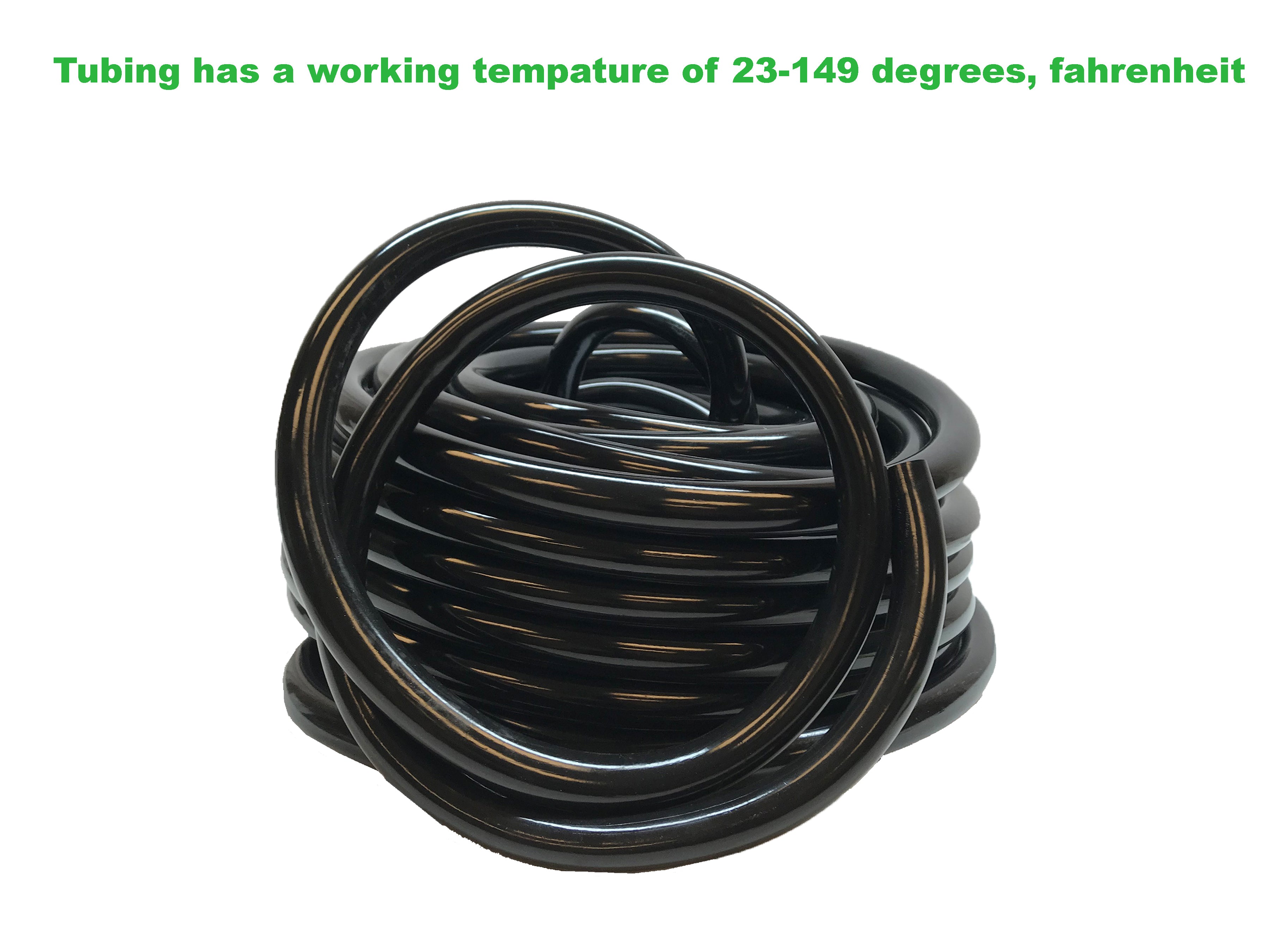 Viagrow Vinyl Multipurpose Irrigation Tubing(100ft, 3/4 inch ID-1 inch OD), Black