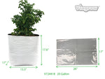 Charger l&#39;image dans la galerie, Viagrow Grow Bags Thick Plastic Grow Bags for Potting, Seedlings, Rootings, 20 Gallon 10 Pack, Black Interior and White Exterior
