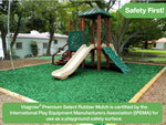 Load image into Gallery viewer, Viagrow Green Rubber Playground &amp; Landscape Mulch, 75 cf pallet / 50 bags 1.5cf each / 2.77 Cubic Yards / 2000lbs
