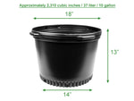 Load image into Gallery viewer, Viagrow 10 Gallon Nursery Pots, 10 Pack, BPA Free Garden Pots
