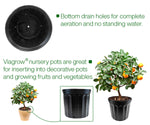 Load image into Gallery viewer, Viagrow Nursery Pot 3 Gallon with 12&quot; Saucer, 10 Pack
