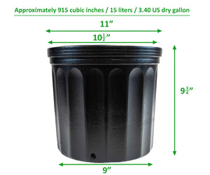 Viagrow 3 Gallon Nursery Pot, 10 Pack