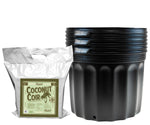 Cargar imagen en el visor de la galería, Viagrow 7 Gal Nursery Pot Container Garden (6.08 gallons/23.02 l) 3-Pack Coconut Coir
