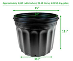 Load image into Gallery viewer, 7 Gal. 11.74 in. x 11.5 in. Plastic Nursery Gardening Trade Pots (540 Per Pallet)
