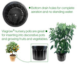 Load image into Gallery viewer, Viagrow Nursery Pot 7 Gallon with 14&quot; Saucer, 10 Pack
