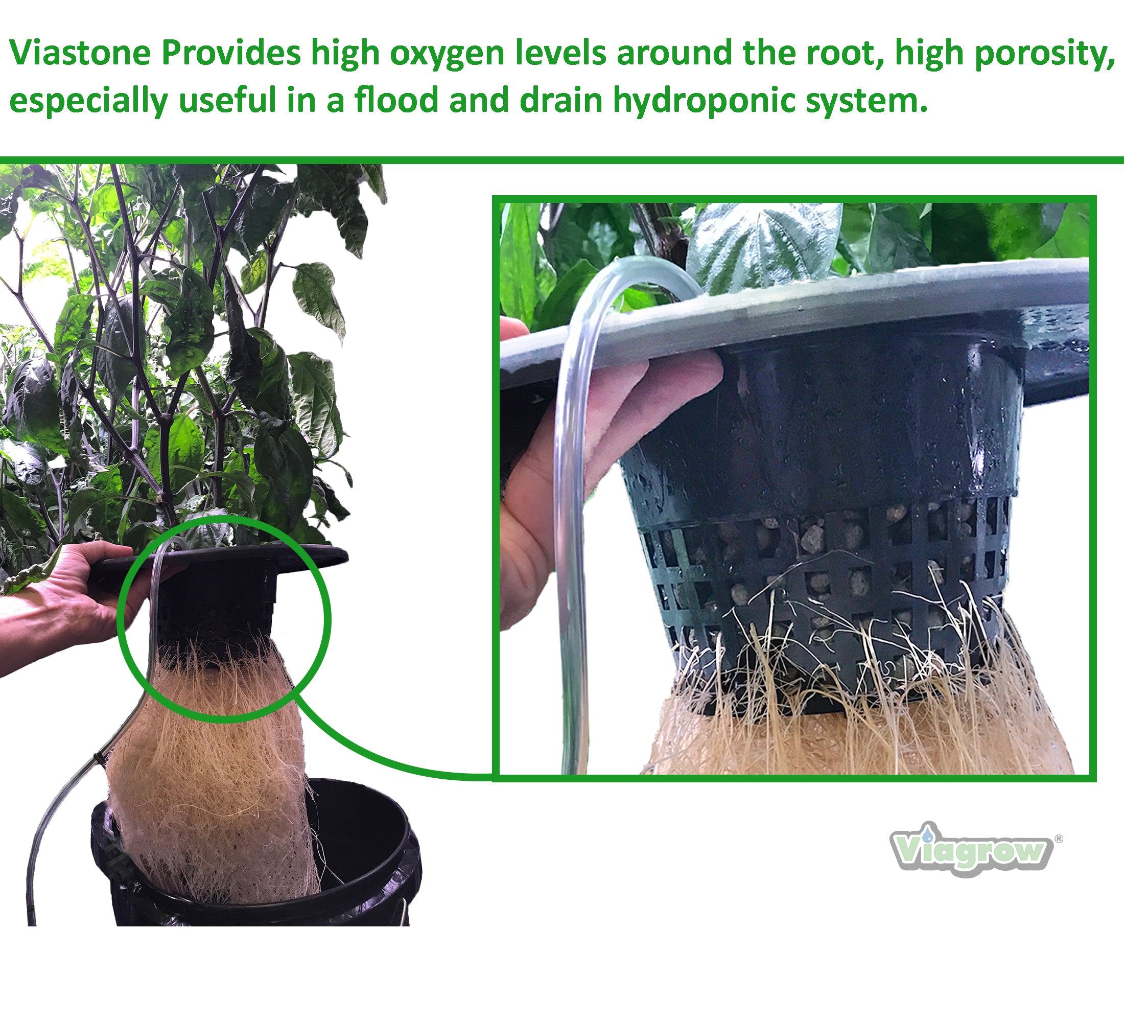 ViaGrow 1,76 cu. roche de croissance moyenne de jardinage hydroponique ViaStone de 30 pieds (palette de 30 sacs)