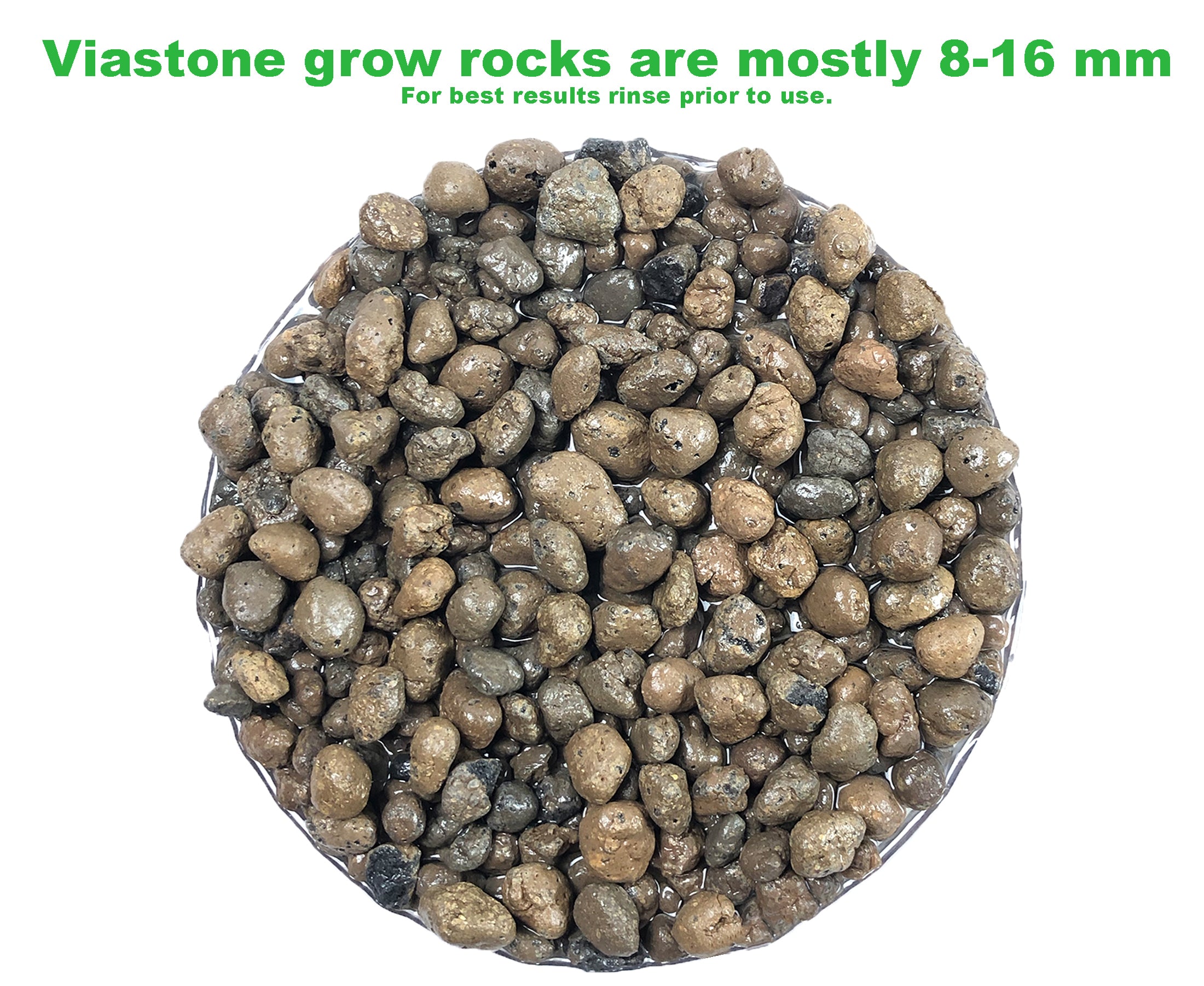 Viastone Expanded Clay Pebbles, 50-Liter Grow Rocks, Irregular