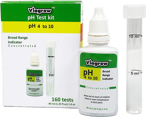 Viagrow pH Kit Drops Complete with Testing Vial, 1.4 oz, Case of 48