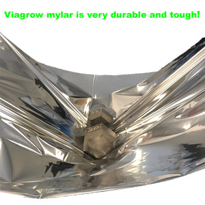 Viagrow Mylar Reflective Material, 100 feet, White/Silver, (Case of 6)
