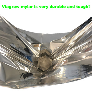 Viagrow Mylar Reflective Material, 50 feet, White/Silver (Case of 6)