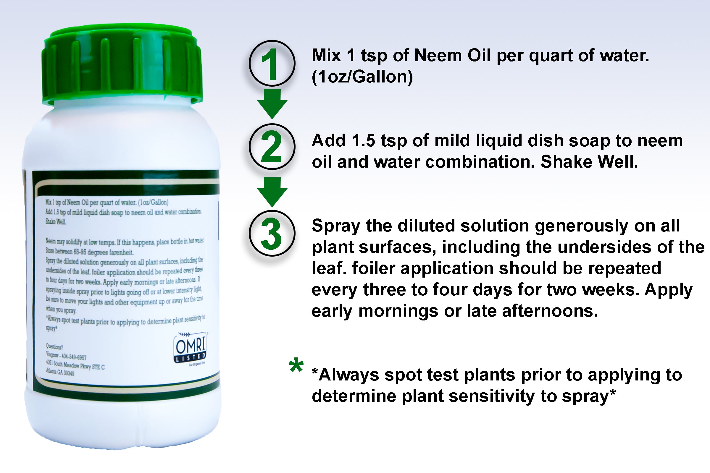 Viagrow Cold pressed Neem oil seed extract, 8oz Bottle / Case of 40