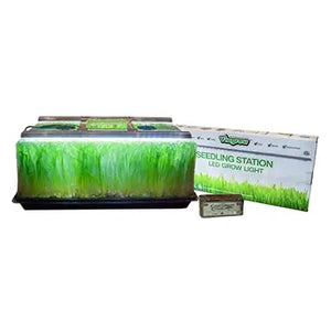 Viagrow Seedling Station Kit w/ LED Grow Light, Propagation Dome 4x Durable Propagation Tray & Coir