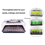 Cargar imagen en el visor de la galería, Seedling Station Kit with LED Grow Light, Propagation Dome, Tray and 50 Coir Seedling Starters (case of 5 units)
