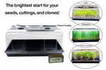 Charger l&#39;image dans la galerie, Viagrow Seedling Station Kit with LED Grow Light, Propagation Dome, Tray &amp; 50 Coir Seedling Starters
