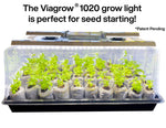 Load image into Gallery viewer, Viagrow Seedling Station Deluxe Kit with LED grow light, propagation dome, 4x durable seedling tray, 50 coir seedling starters &amp; heat matt V1020SL-KIT-WHM
