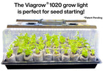 Charger l&#39;image dans la galerie, Viagrow Seedling Station Kit w/ LED Grow Light, Propagation Dome 4x Durable Propagation Tray &amp; Coir
