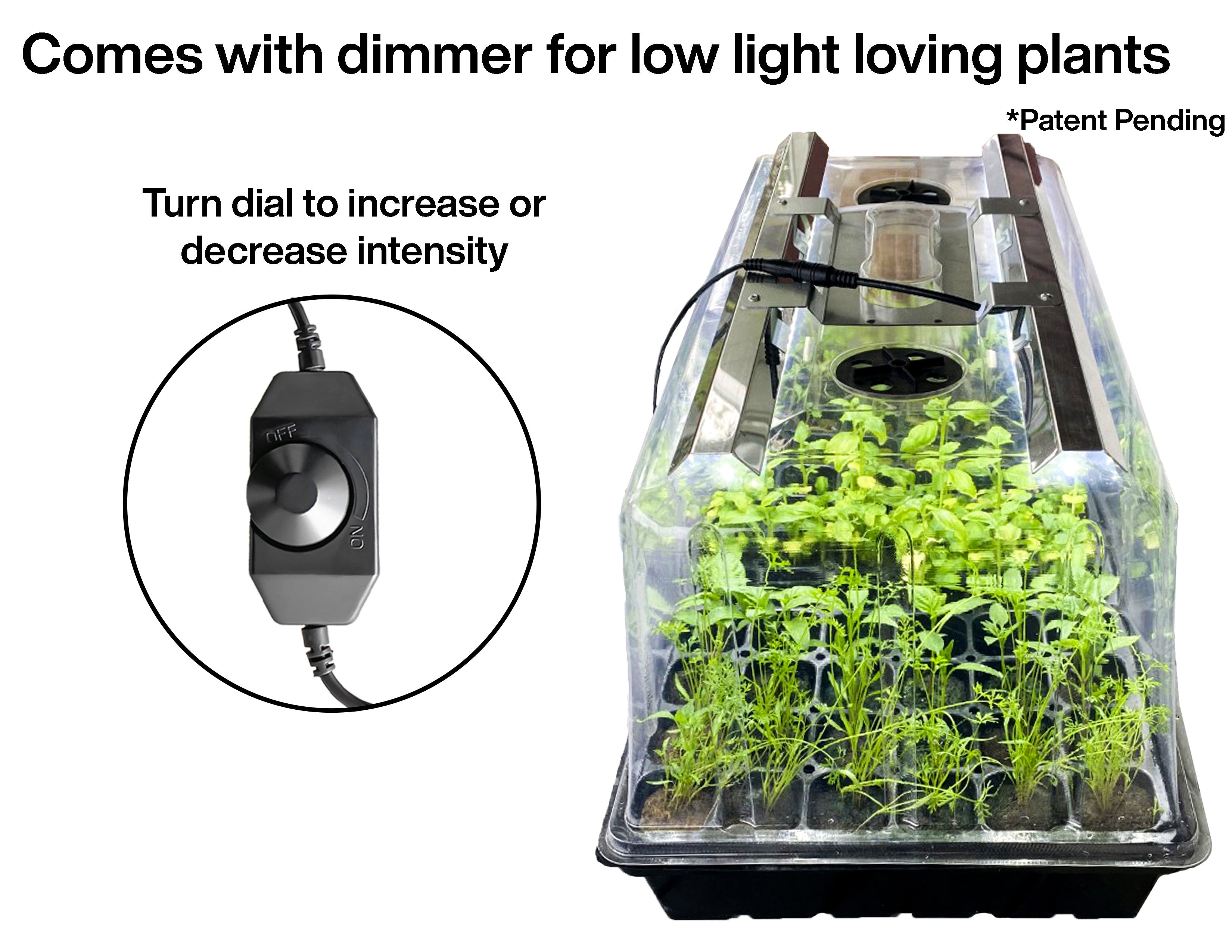 Viagrow Seedling Station Deluxe Kit with LED grow light, propagation dome, 4x durable seedling tray, 50 coir seedling starters & heat matt V1020SL-KIT-WHM