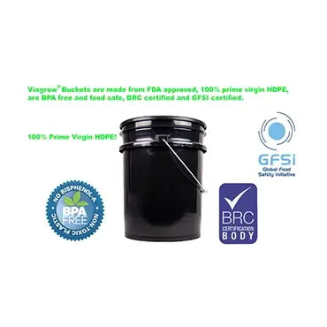 Sistema hidropónico de burbujas Viagrow Black Bucket o sistema hidropónico de cultivo en aguas profundas