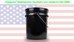 Charger l&#39;image dans la galerie, Système de bulles hydroponique Viagrow Black Bucket ou système hydroponique de culture en eau profonde
