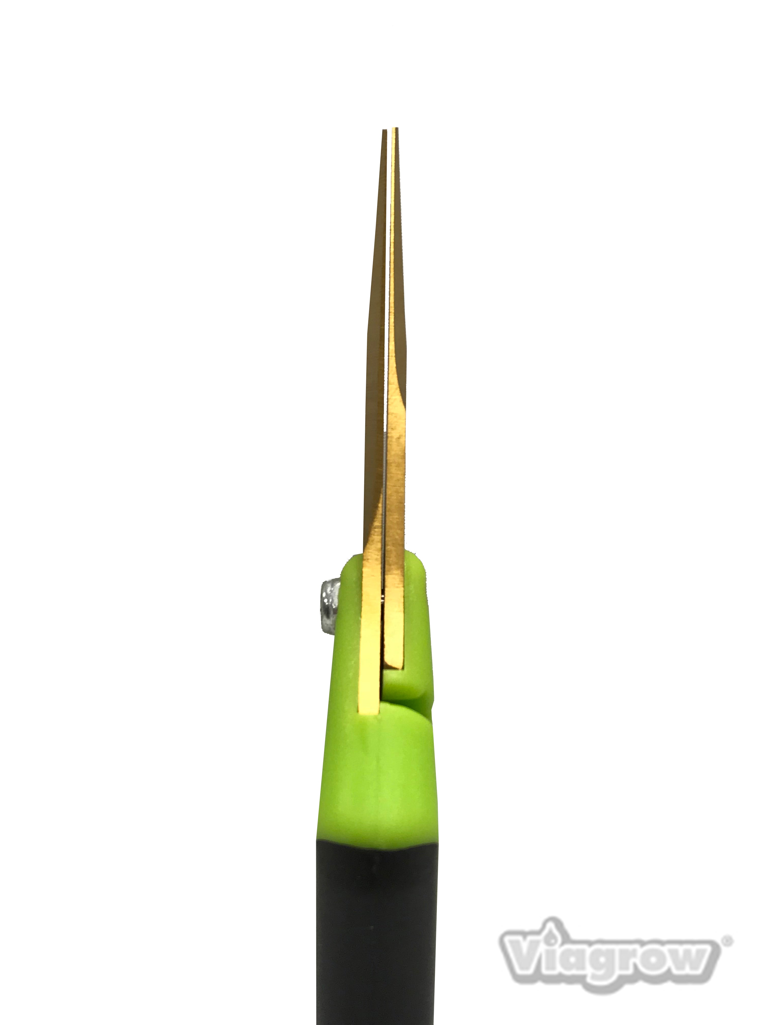 Viagrow Non Soft Grip Micro-Tip Pruning Snip Anti Resin Stick Shears, Straight 3-Pack