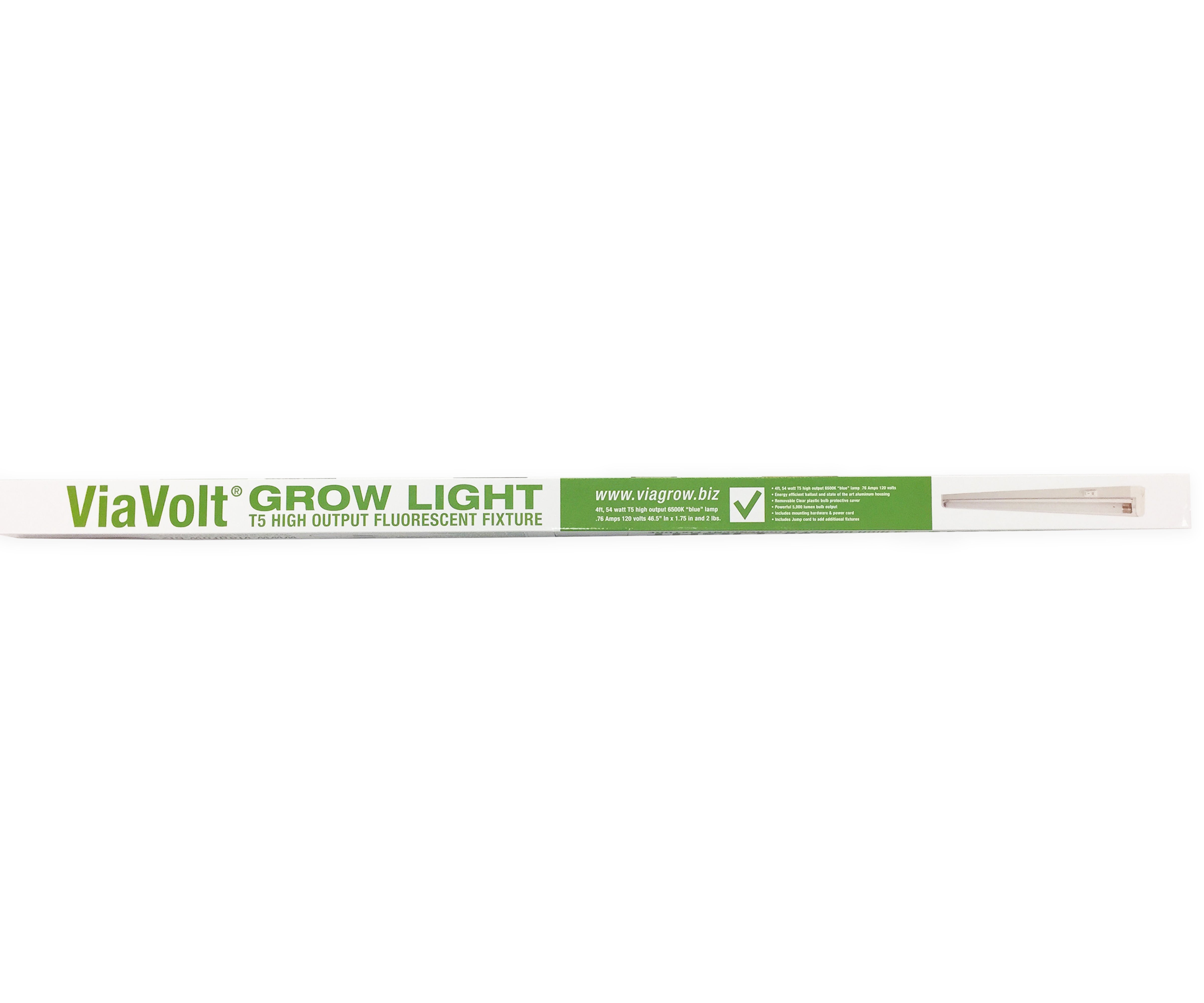 ViaVolt 4 ft. T5 High 1-Bulb Output Fluorescent Grow Light Fixture
