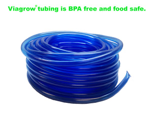 Viagrow Vinyl Multipurpose Irrigation Tubing (100ft, 1/2 ID-5/8 OD), Blue, Case of 6