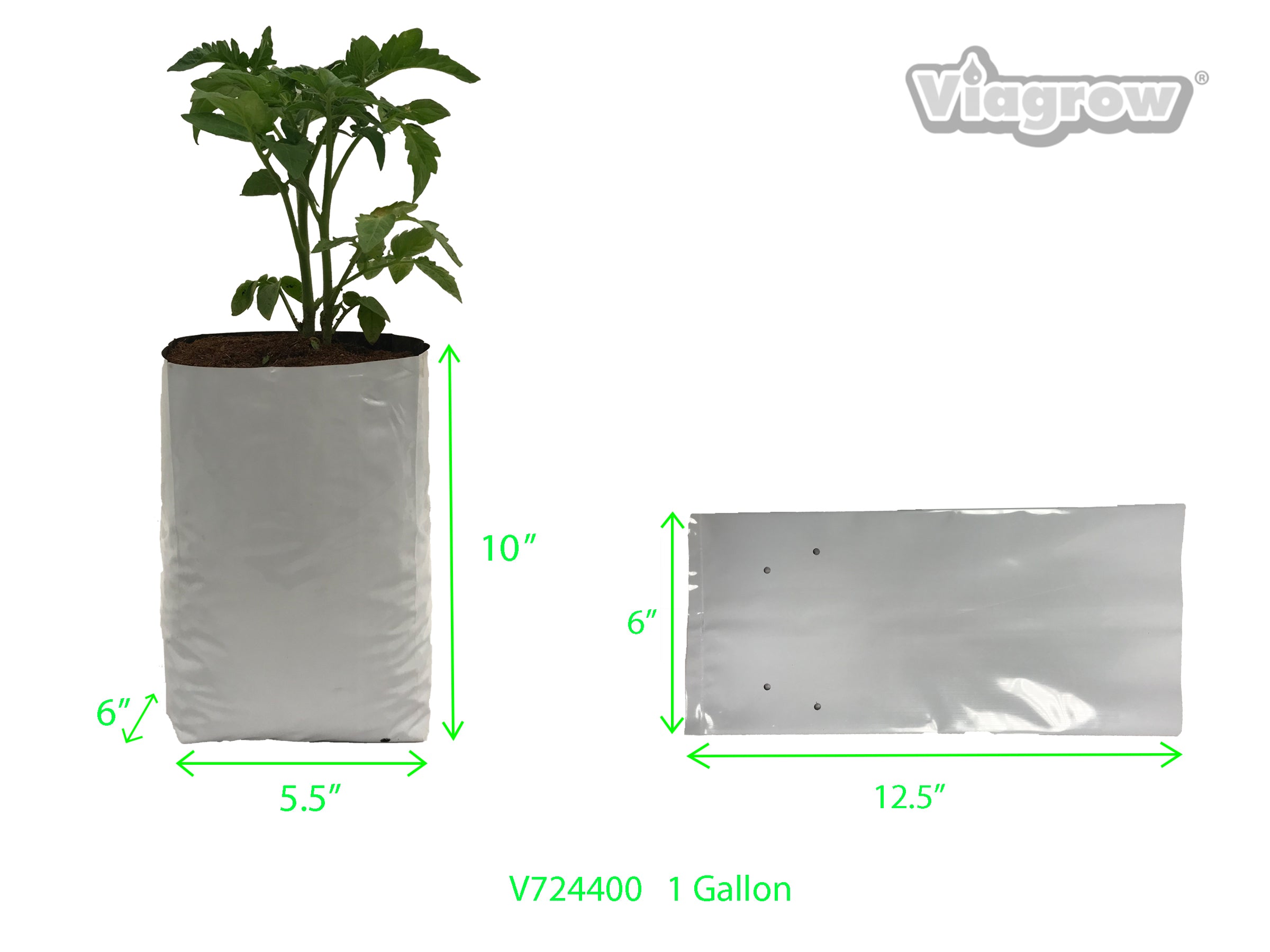 Viagrow 1 Gallon Plastic Grow Bag, Case of 1000 – Viagrow