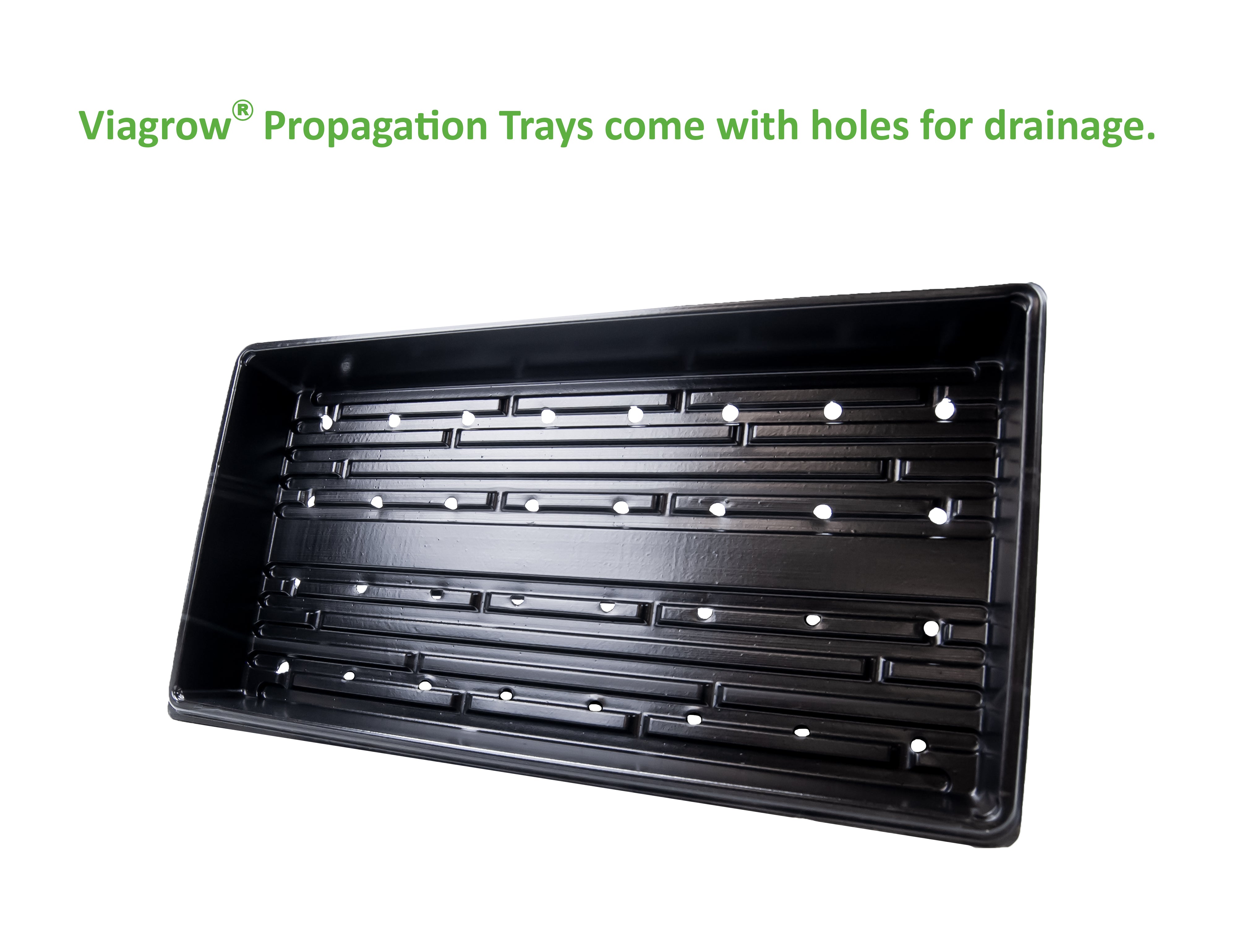 Viagrow 1020 Garden Growing Trays with Drain Holes 10" x 20", 100 Pack