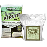 Cargar imagen en el visor de la galería, Viagrow Coir plus perlite, Viagrow 5KG coir block w/ 1 cubic ft horticultural perlite. (Makes 3.4CF / 25.4 gallons / 101 QTS)
