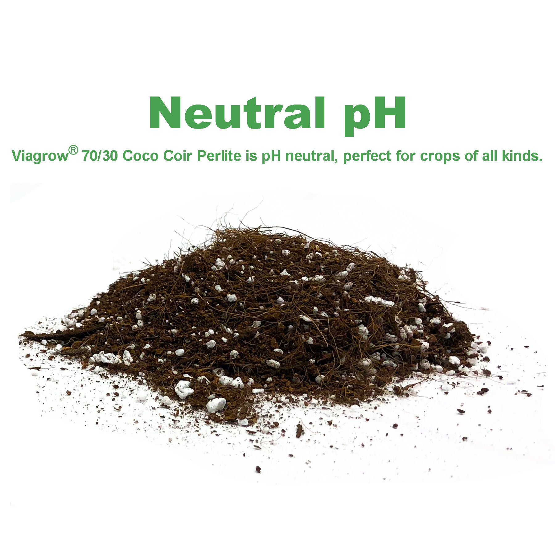 Viagrow Coco Coir Plus Perlite, Premium Grow Media, 70% Coir 30% Perlite, Resists Compaction, Indoor and Outdoor Gardening 50liter / 53 quarts / 1.7 cubic ft / 13.3 gal / 12KGS, Pallet of 72 Bags