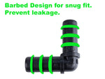 Load image into Gallery viewer, Viagrow 1/2 in. Elbow Barbed Connector Irrigation Fitting, Black, 50 Pack, Case of 6
