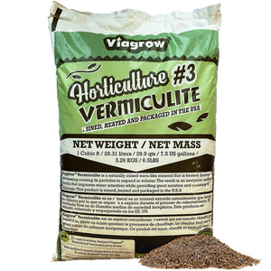 Viagrow Horticultural Vermiculite, 29.9 Quarts / 1 cubic FT / 7.5 gallons / 28.25 liters