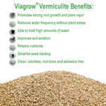 Cargar imagen en el visor de la galería, Viagrow Horticultural Vermiculite, 29.9 Quarts / 1 cubic FT / 7.5 gallons / 28.25 liters
