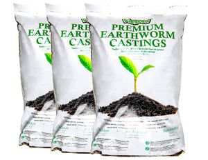Viagrow Premium Earthworm Castings, Soil Builder, Soil Amendment (3 Pack, 6 Lbs)