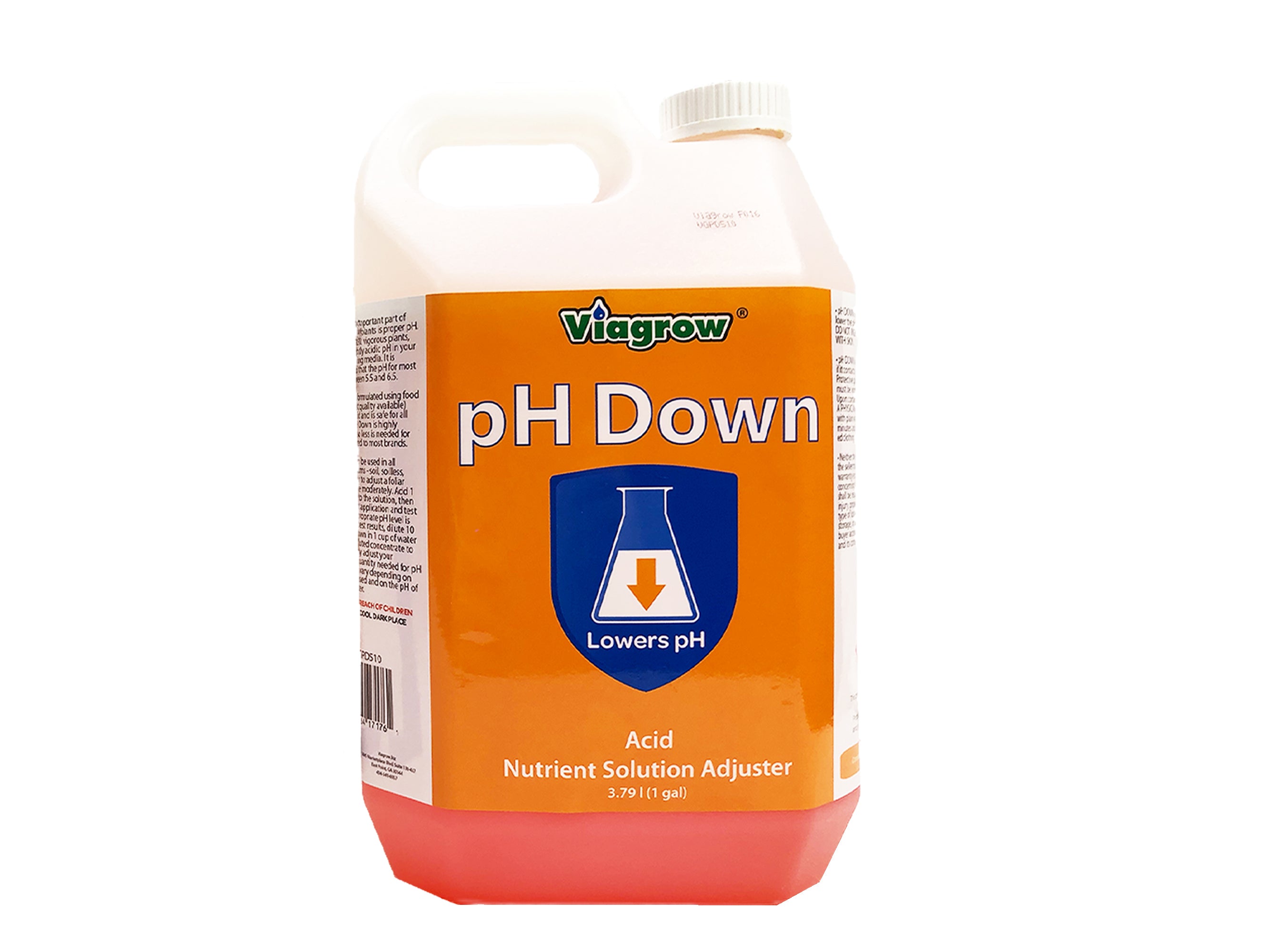 Viagrow VGPD510 pH Down Liquid Nutrient Adjusting Solution, Gallon, 6 Per Case