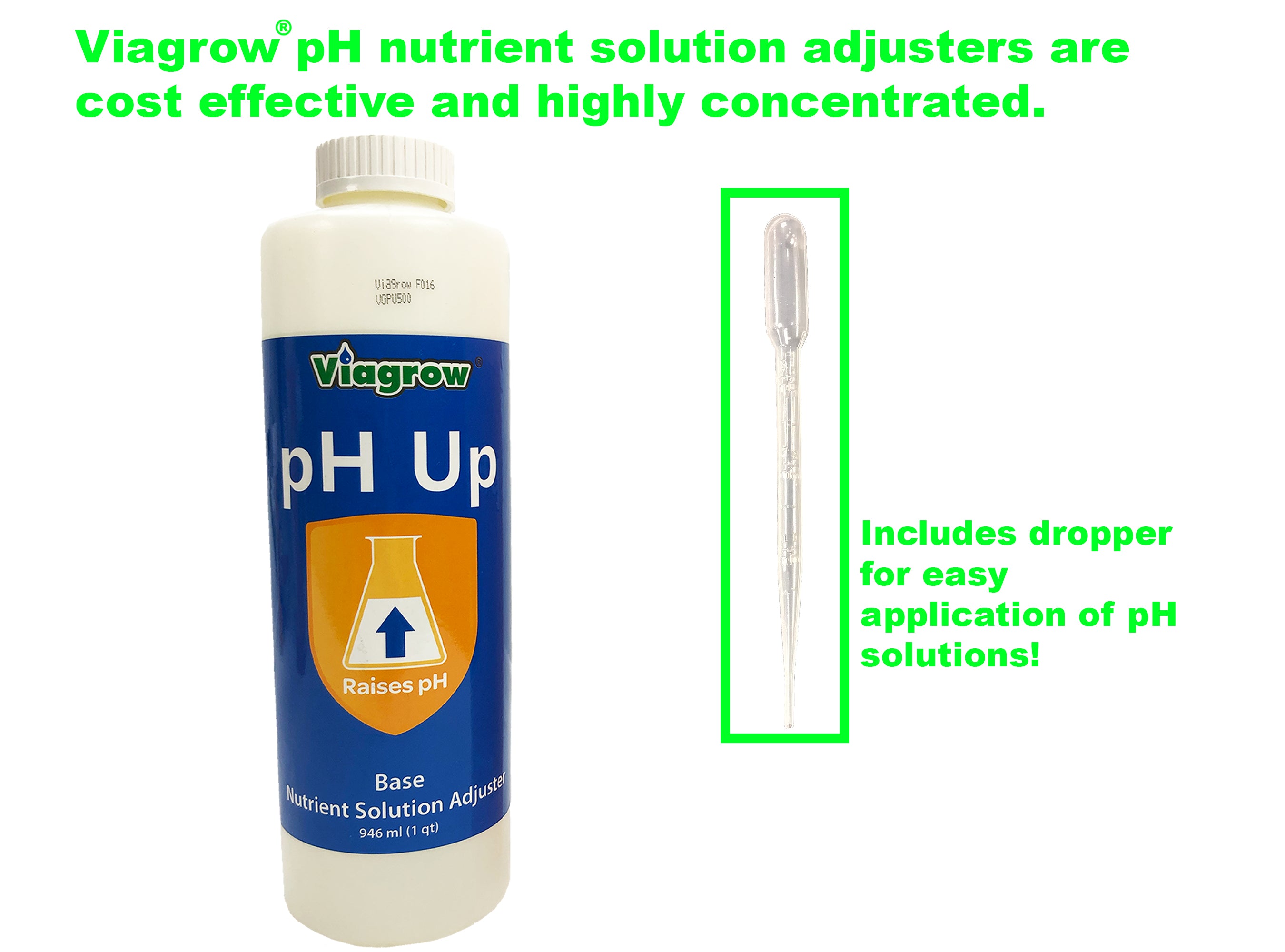 Viagrow pH Solution, Liquid Up QT, Clear, Case of 20