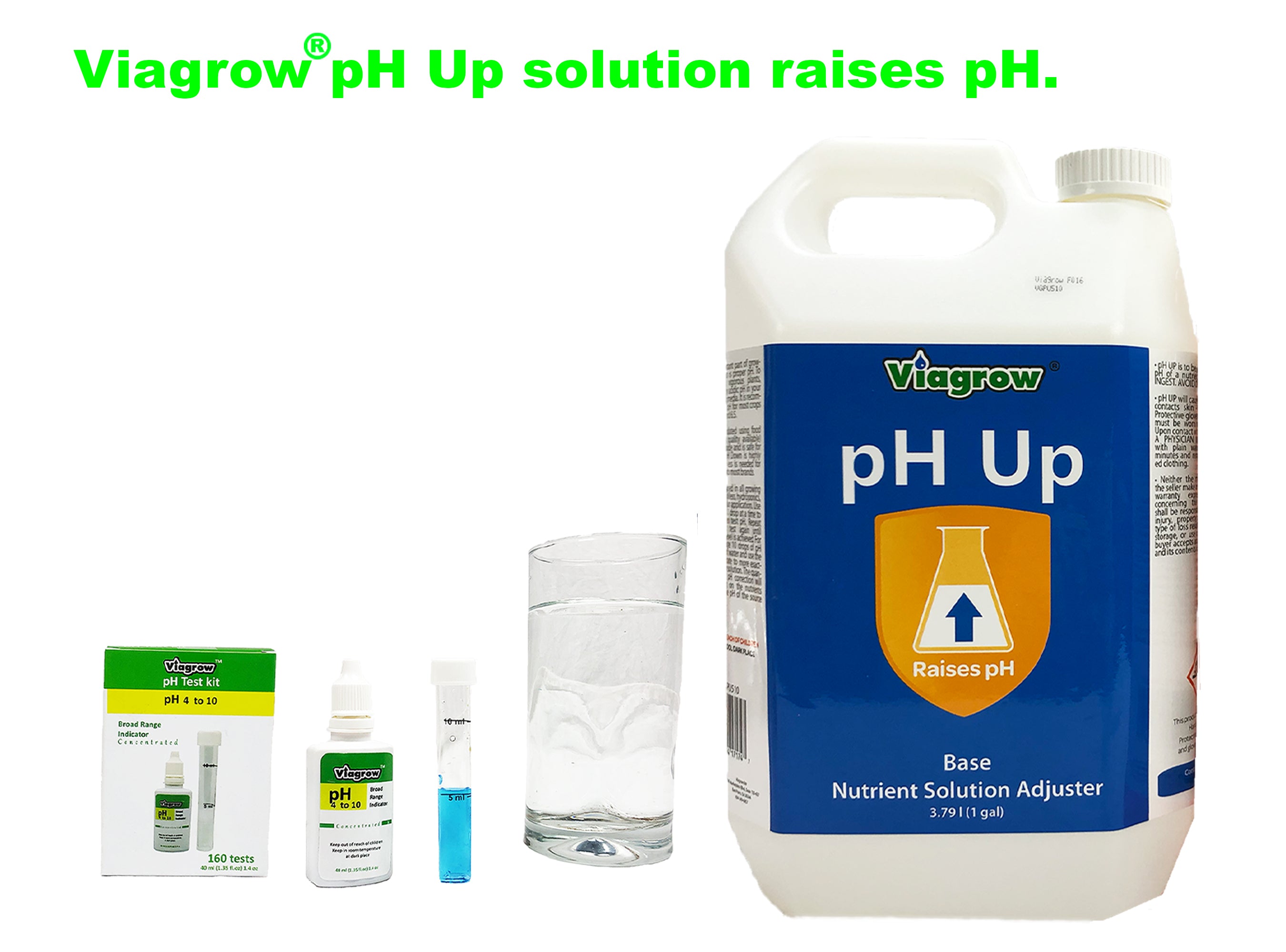 Viagrow  1 Gal. pH Liquid Up (Base), 6 Gallons Per Case