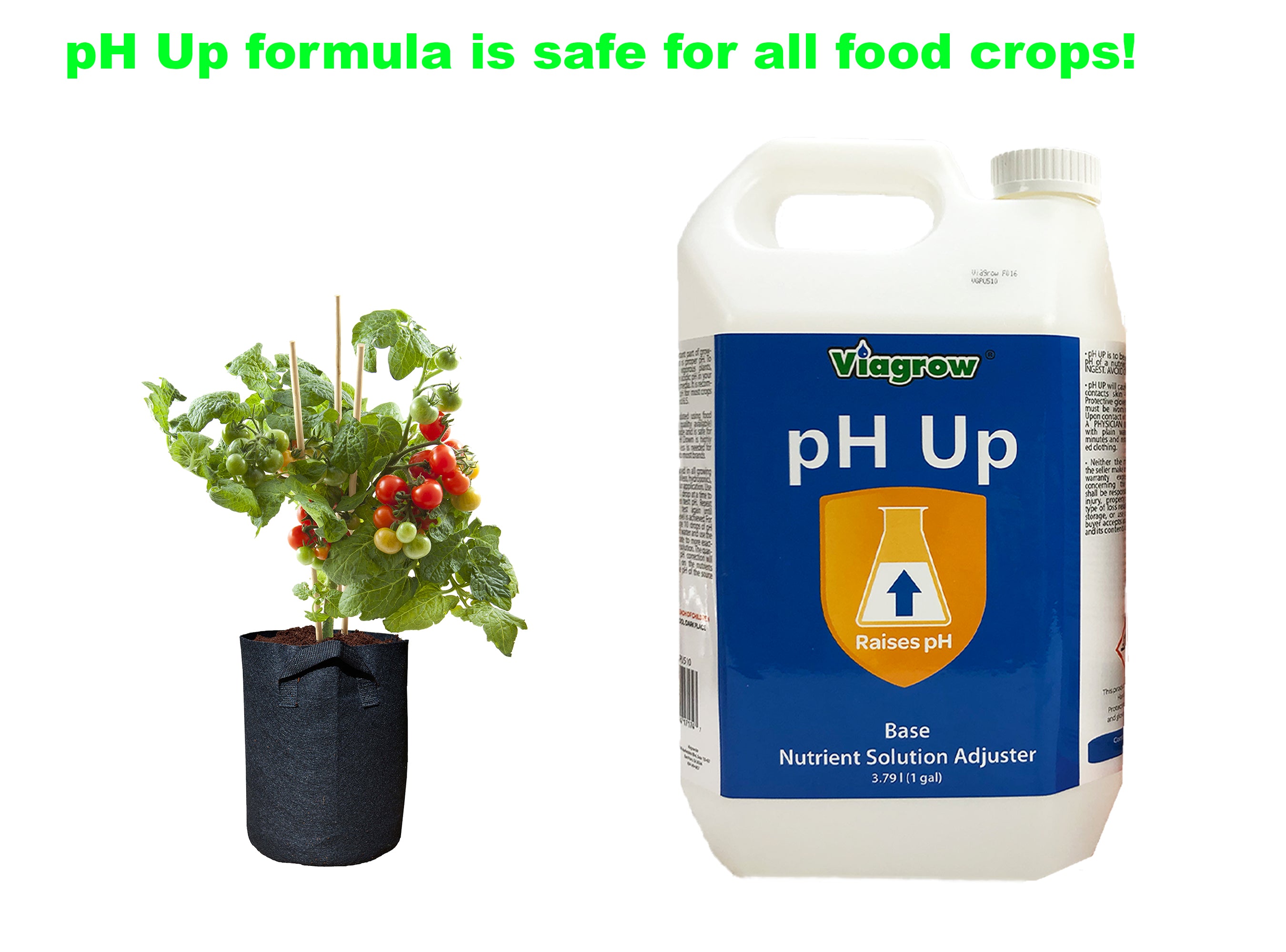 Viagrow pH Solution, Liquid Up Gallon, Clear