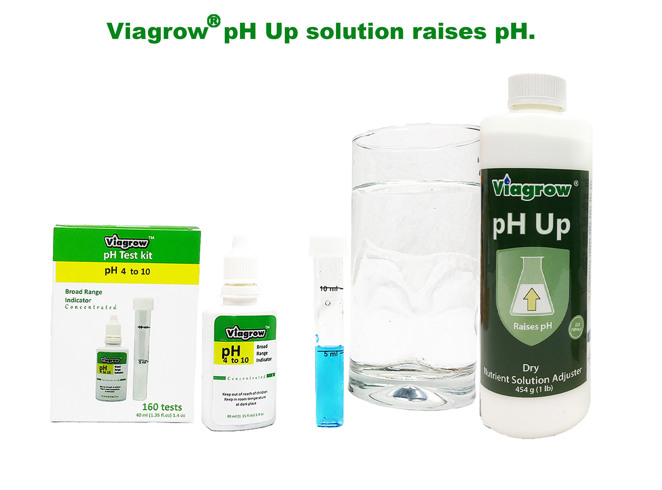 Viagrow Natural pH Up Adjusting Crystals, 1 Lbs, Green, (Case of 48)