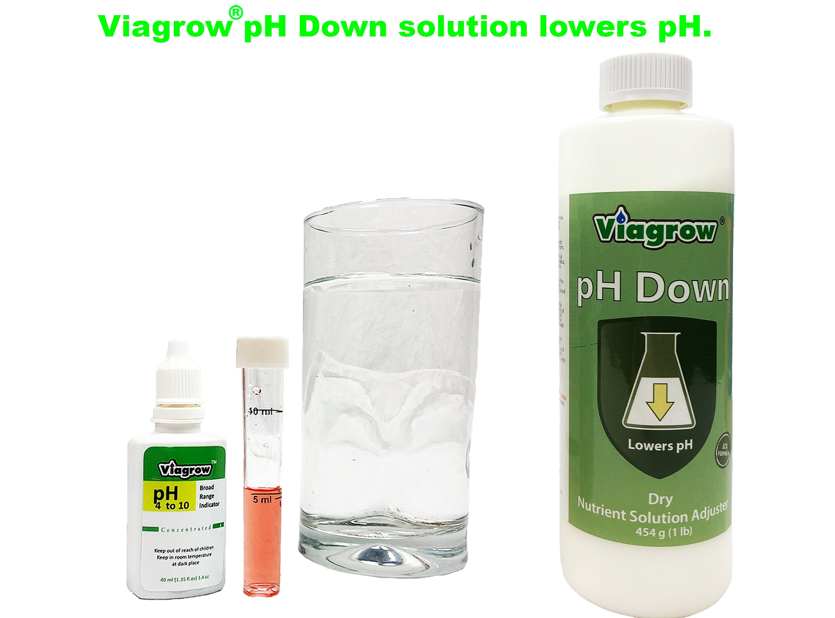 Viagrow Natural pH Down Adjusting Crystals, LB, Green, (Case of 48)