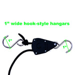 Cargar imagen en el visor de la galería, Viagrow Heavy Duty, Adjustable Ratchet Hook Light Hanger Movers Pair, (Case of 12 pair)
