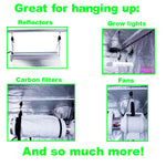 Charger l&#39;image dans la galerie, Viagrow Heavy Duty, Adjustable Ratchet Hook Light Hanger Movers Pair
