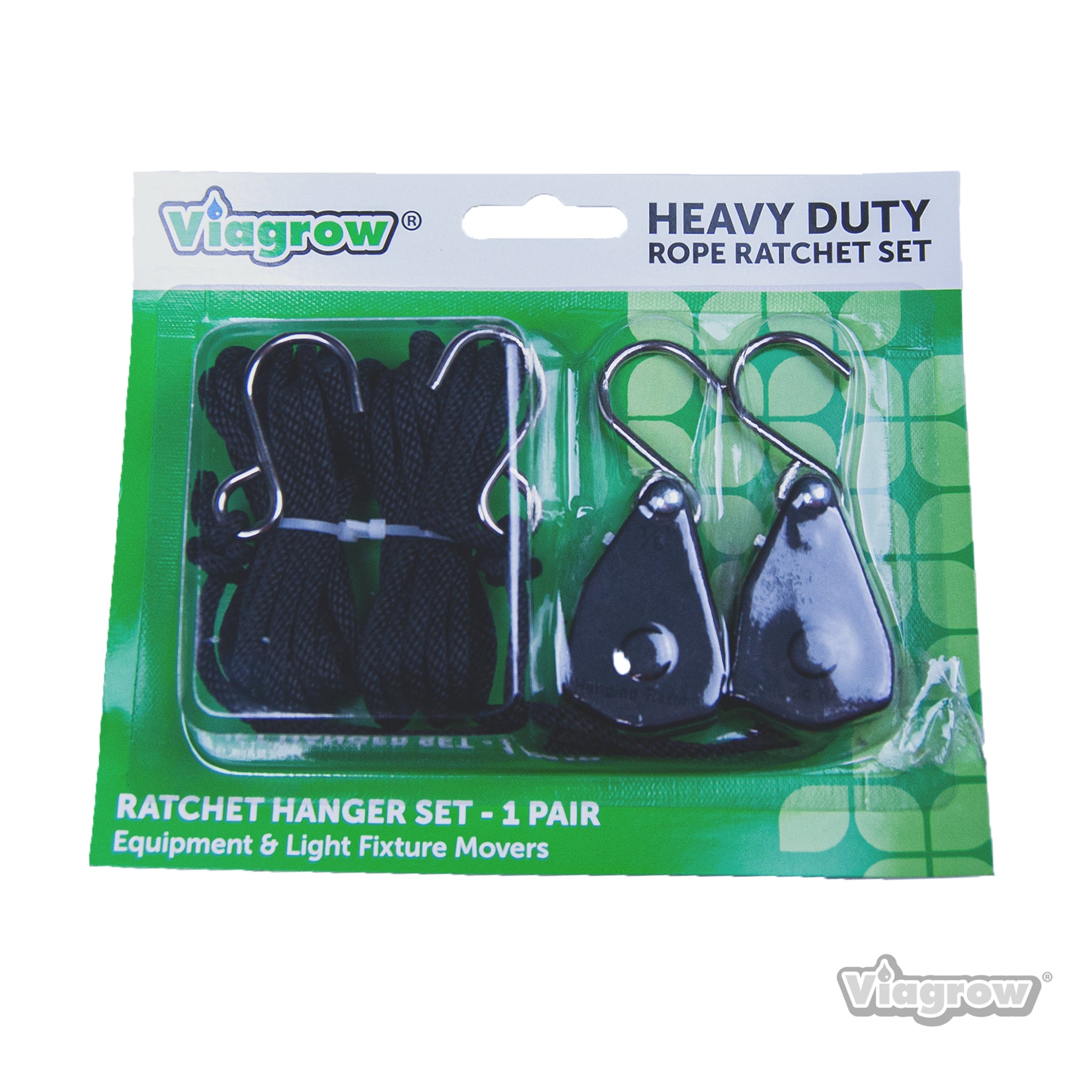 Viagrow Heavy Duty, Adjustable Ratchet Hook Light Hanger Movers Pair, (Case of 12 pair)